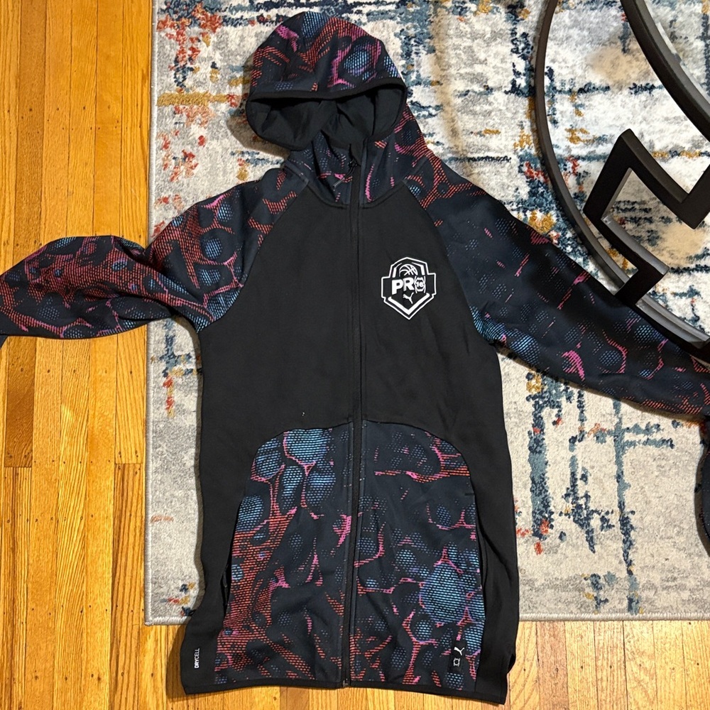 Puma Black and Pink Hoodie